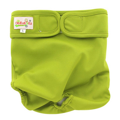 Scutece lavabile pentru câini pentru femeie Ohbabyka, cu cârlig și buclă, ajustabile, cu imprimeu animal, lenjerie de corp pentru menstruație Scutece pentru animale de companie, pantaloni scurți SML