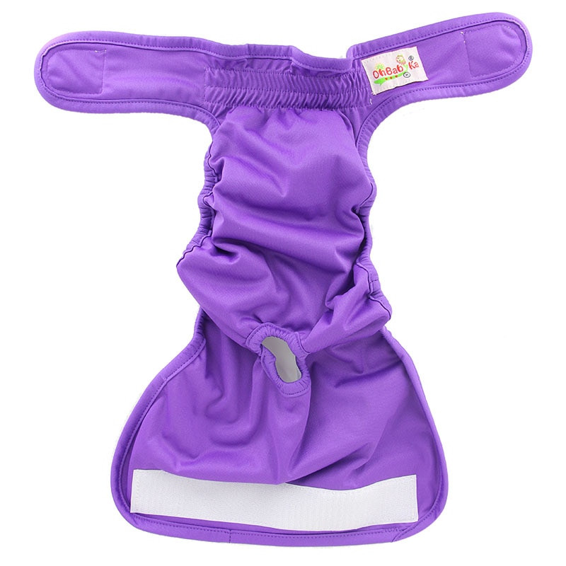 Scutece lavabile pentru câini pentru femeie Ohbabyka, cu cârlig și buclă, ajustabile, cu imprimeu animal, lenjerie de corp pentru menstruație Scutece pentru animale de companie, pantaloni scurți SML