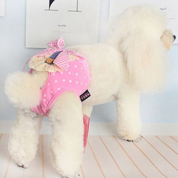 Εσώρουχα υγιεινής Γυναικεία παντελόνια κατοικίδιων σκύλων Δαντέλα πάνα για κατοικίδιο σκύλο Φυσιολογικό παντελόνι Σορτς Εσώρουχα Κοντό εσώρουχο που πλένεται
