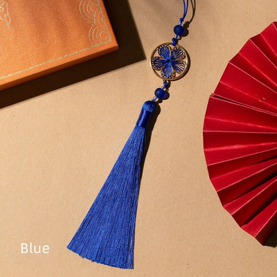 Unisonju 6 τμχ/παρτίδα 27 εκ. Πολύχρωμα κορδόνια φούντα από μεταξωτό βαμβάκι για γούρι σκουλαρίκι Κρεμαστό αξεσουάρ κατασκευής κοσμημάτων από σατέν φούντα