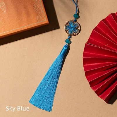 Unisonju 6 τμχ/παρτίδα 27 εκ. Πολύχρωμα κορδόνια φούντα από μεταξωτό βαμβάκι για γούρι σκουλαρίκι Κρεμαστό αξεσουάρ κατασκευής κοσμημάτων από σατέν φούντα