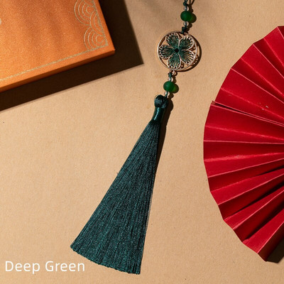 Unisonju 6 τμχ/παρτίδα 27 εκ. Πολύχρωμα κορδόνια φούντα από μεταξωτό βαμβάκι για γούρι σκουλαρίκι Κρεμαστό αξεσουάρ κατασκευής κοσμημάτων από σατέν φούντα