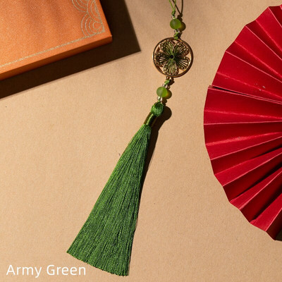 Unisonju 6 τμχ/παρτίδα 27 εκ. Πολύχρωμα κορδόνια φούντα από μεταξωτό βαμβάκι για γούρι σκουλαρίκι Κρεμαστό αξεσουάρ κατασκευής κοσμημάτων από σατέν φούντα