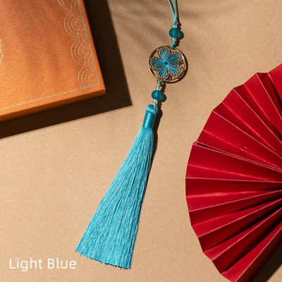 Unisonju 6 τμχ/παρτίδα 27 εκ. Πολύχρωμα κορδόνια φούντα από μεταξωτό βαμβάκι για γούρι σκουλαρίκι Κρεμαστό αξεσουάρ κατασκευής κοσμημάτων από σατέν φούντα