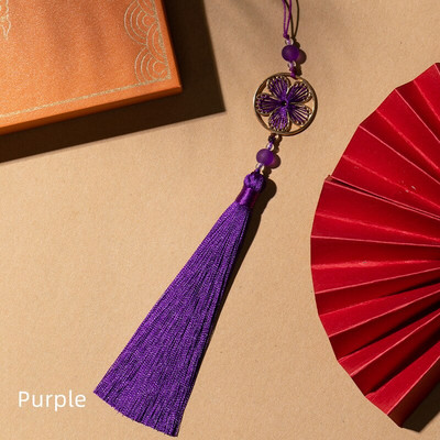 Unisonju 6 τμχ/παρτίδα 27 εκ. Πολύχρωμα κορδόνια φούντα από μεταξωτό βαμβάκι για γούρι σκουλαρίκι Κρεμαστό αξεσουάρ κατασκευής κοσμημάτων από σατέν φούντα