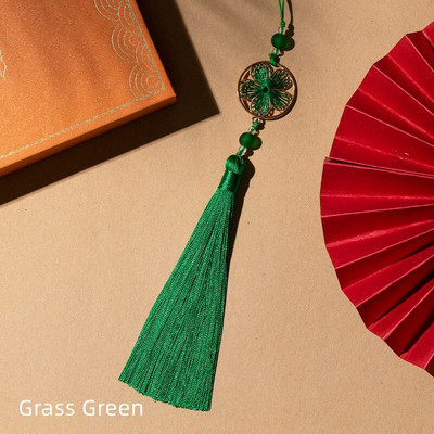 Unisonju 6 τμχ/παρτίδα 27 εκ. Πολύχρωμα κορδόνια φούντα από μεταξωτό βαμβάκι για γούρι σκουλαρίκι Κρεμαστό αξεσουάρ κατασκευής κοσμημάτων από σατέν φούντα