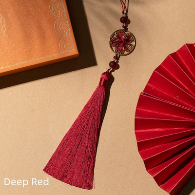 Unisonju 6 τμχ/παρτίδα 27 εκ. Πολύχρωμα κορδόνια φούντα από μεταξωτό βαμβάκι για γούρι σκουλαρίκι Κρεμαστό αξεσουάρ κατασκευής κοσμημάτων από σατέν φούντα