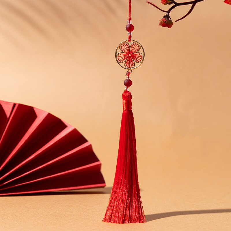 Unisonju 6 τμχ/παρτίδα 27 εκ. Πολύχρωμα κορδόνια φούντα από μεταξωτό βαμβάκι για γούρι σκουλαρίκι Κρεμαστό αξεσουάρ κατασκευής κοσμημάτων από σατέν φούντα