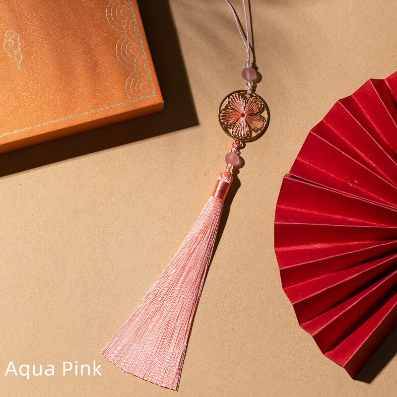 Unisonju 6 τμχ/παρτίδα 27 εκ. Πολύχρωμα κορδόνια φούντα από μεταξωτό βαμβάκι για γούρι σκουλαρίκι Κρεμαστό αξεσουάρ κατασκευής κοσμημάτων από σατέν φούντα