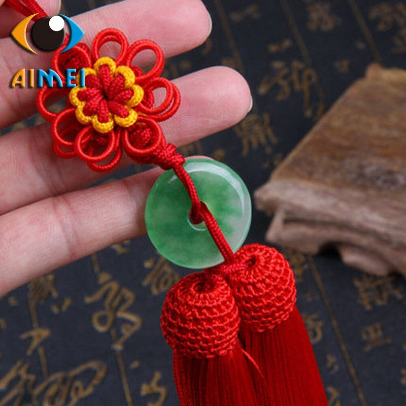 Prívesok do auta s dvojitým strapcom, šperky, doplnky, závesný strapec, ľadový hodváb, závesný nefritový strapec, dekorácia miestnosti, závesný hrot.