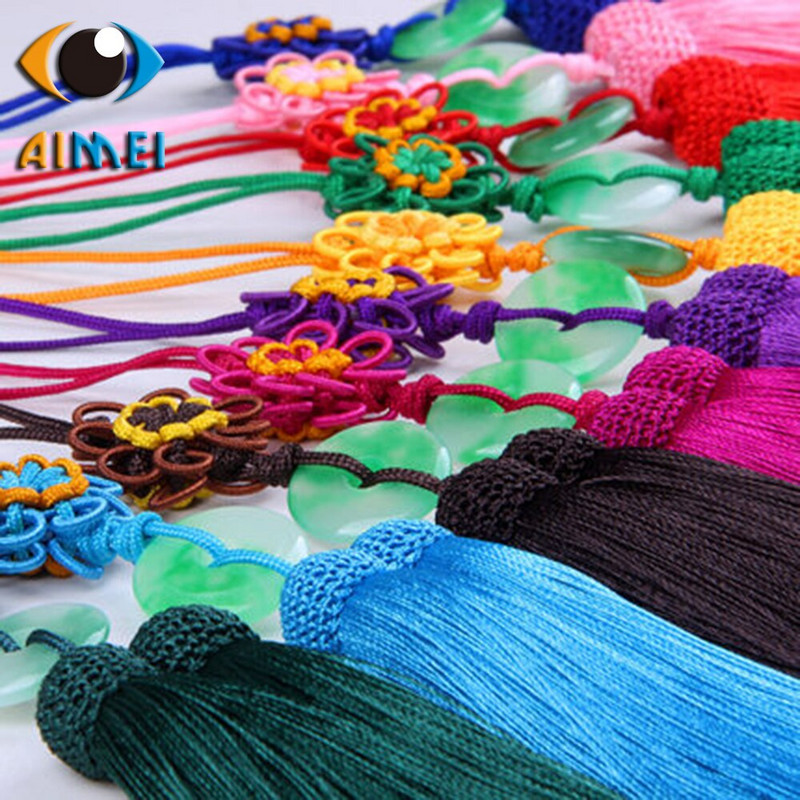 Prívesok do auta s dvojitým strapcom, šperky, doplnky, závesný strapec, ľadový hodváb, závesný nefritový strapec, dekorácia miestnosti, závesný hrot.