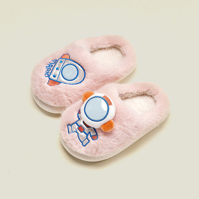 Detské domáce papuče pre dievčatá s 3D prvkom