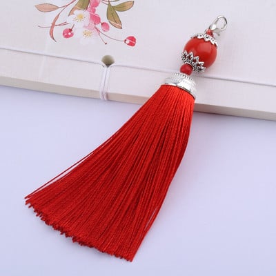 5 ks/lot hodvábnych strapcov so strapcami, štetcom, strapcami, lemom s korálkami, príveskom na šitie záclon, šperky, doplnky, DIY svadobné dekorácie