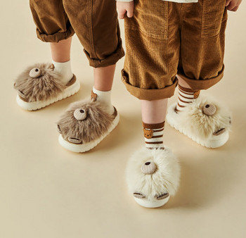 Детски пухени чехли с платформа