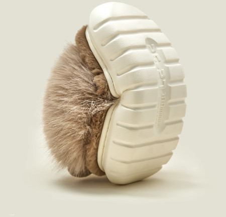 Detské páperové papuče s platformou