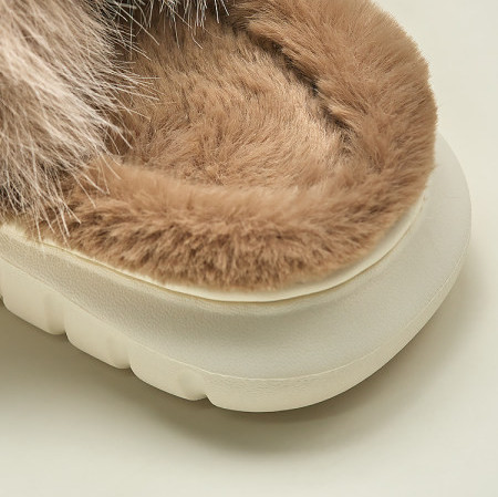 Detské páperové papuče s platformou