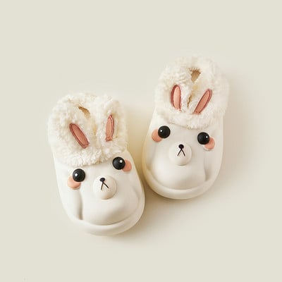 Detské papuče pre dievčatá s vnútorným chlpatým materiálom