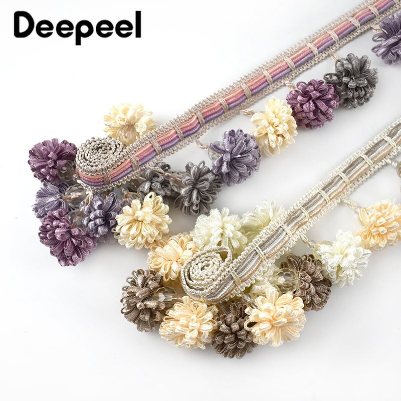 1/2μέτρα 6 εκ. Έγχρωμη φούντα Διακοσμητικό κρόσσι Πομπον Μπάλα με χάντρες Δαντέλα Κορδέλα Κουρτίνα Hometextile Ρούχα Διακόσμηση Αξεσουάρ ραπτικής