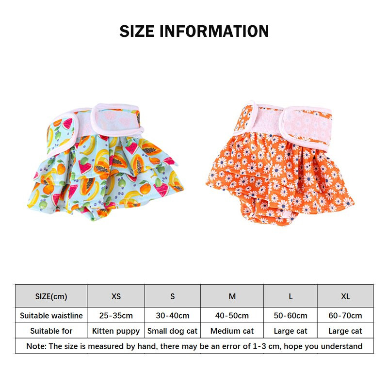 Kassi füsioloogilised püksid, mähkmed, pestavad emased koerad, hügieenilised lühikesed seelikud, kutsikaprint lühikesed aluspüksid, lemmikloomade tarvikud XS-XL