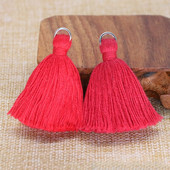 30 ks 5 cm strieborný prsteň bavlnená niť hrubý strapec DIY domáce záclony odevy doplnky náušnice náhrdelník remeslo strapce lem