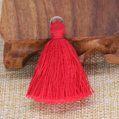 30 ks 5 cm strieborný prsteň bavlnená niť hrubý strapec DIY domáce záclony odevy doplnky náušnice náhrdelník remeslo strapce lem