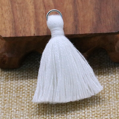 30 ks 5 cm strieborný prsteň bavlnená niť hrubý strapec DIY domáce záclony odevy doplnky náušnice náhrdelník remeslo strapce lem