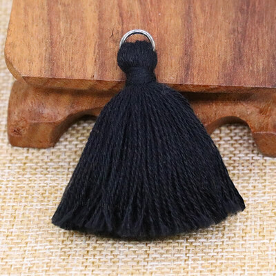 30 ks 5 cm strieborný prsteň bavlnená niť hrubý strapec DIY domáce záclony odevy doplnky náušnice náhrdelník remeslo strapce lem