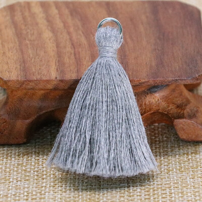 30 ks 5 cm strieborný prsteň bavlnená niť hrubý strapec DIY domáce záclony odevy doplnky náušnice náhrdelník remeslo strapce lem