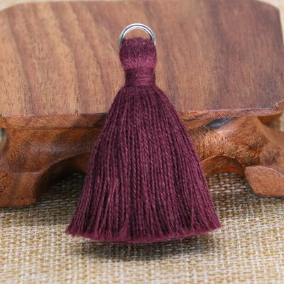 30 ks 5 cm strieborný prsteň bavlnená niť hrubý strapec DIY domáce záclony odevy doplnky náušnice náhrdelník remeslo strapce lem