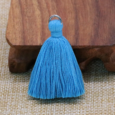 30 ks 5 cm strieborný prsteň bavlnená niť hrubý strapec DIY domáce záclony odevy doplnky náušnice náhrdelník remeslo strapce lem