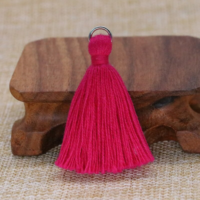 30 ks 5 cm strieborný prsteň bavlnená niť hrubý strapec DIY domáce záclony odevy doplnky náušnice náhrdelník remeslo strapce lem