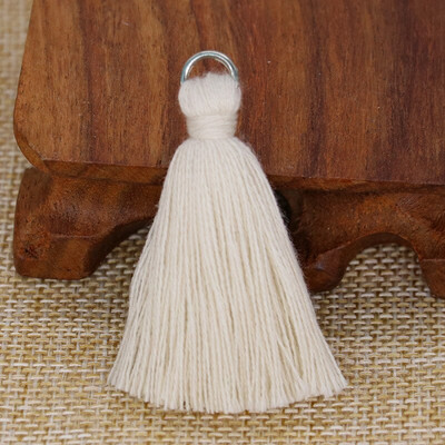 30 ks 5 cm strieborný prsteň bavlnená niť hrubý strapec DIY domáce záclony odevy doplnky náušnice náhrdelník remeslo strapce lem