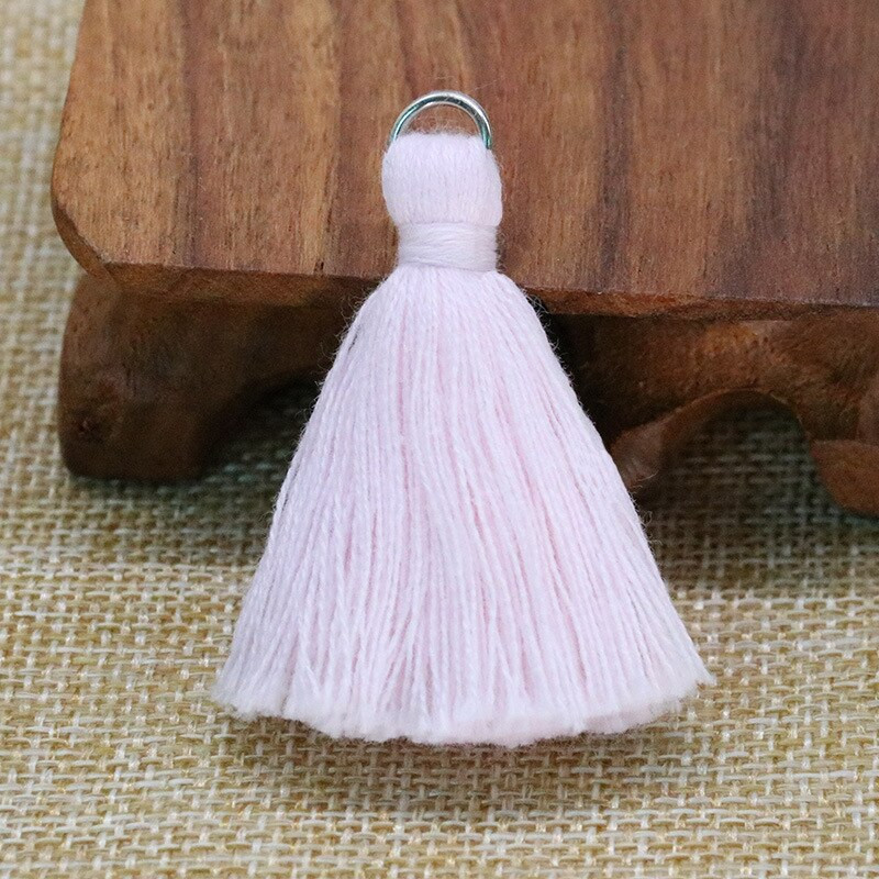 30 ks 5 cm strieborný prsteň bavlnená niť hrubý strapec DIY domáce záclony odevy doplnky náušnice náhrdelník remeslo strapce lem