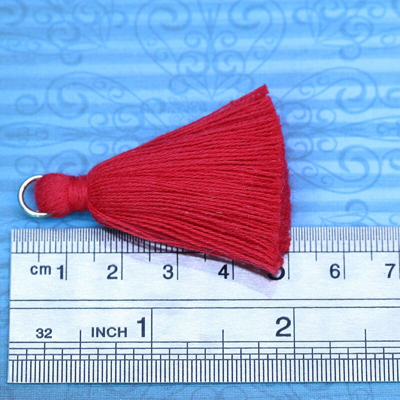 30 ks 5 cm strieborný prsteň bavlnená niť hrubý strapec DIY domáce záclony odevy doplnky náušnice náhrdelník remeslo strapce lem