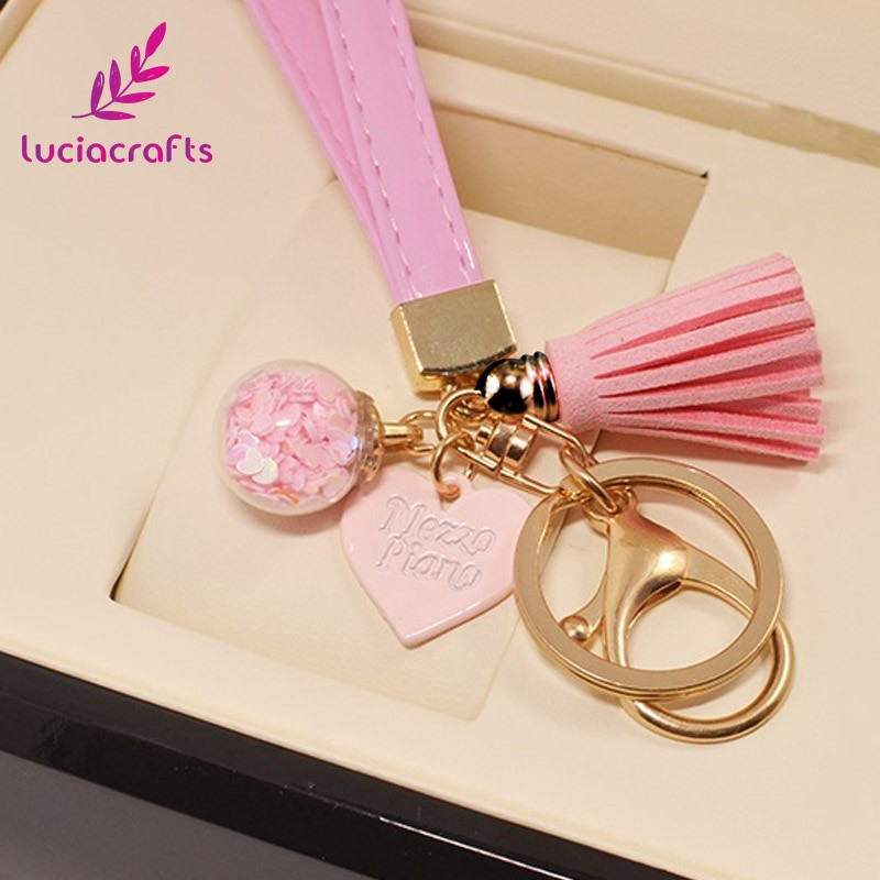 Lucia käsitöö 12 tk/24 tk Tups võtmehoidja mobiiltelefoni rihmad Käsitsi valmistatud isetehtud ehted I0103