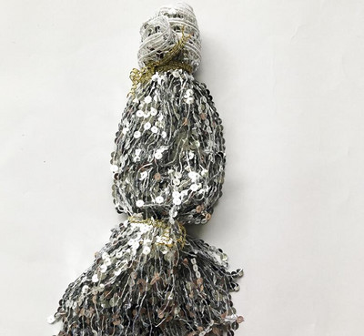 30 см ширина блясък 7 мм пайети Пискюли Ресни Подстригване Дантелен плат Латино сценични танцови поли облекла Направи си сам Аксесоари