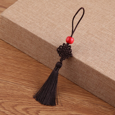 5 ks červených korálok, mini čínsky uzol, strapec, DIY šperky, doplnky, domáci textil, záclony, odevy, šitie, makramé, dekorácia, prívesok