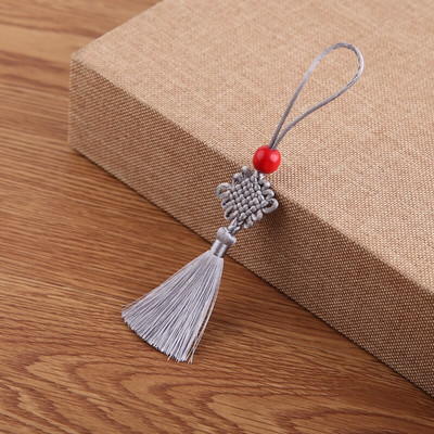 5 ks červených korálok, mini čínsky uzol, strapec, DIY šperky, doplnky, domáci textil, záclony, odevy, šitie, makramé, dekorácia, prívesok