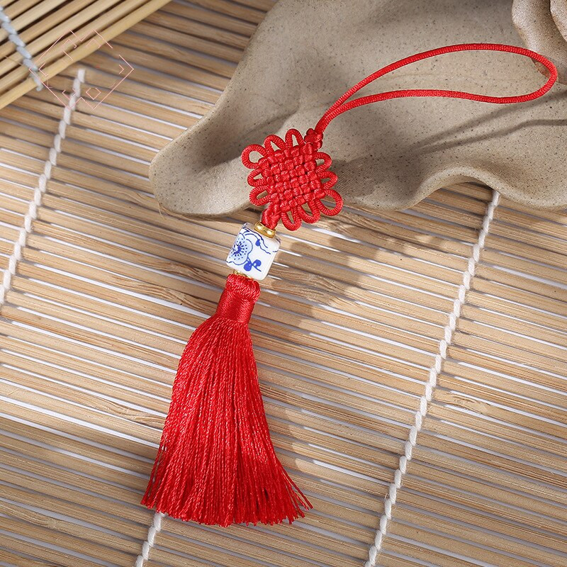 2 τμχ Φούντες με κινέζικους κόμπους πορσελάνης υψηλής ποιότητας DIY κοσμήματα κουρτίνα ένδυμα Διακοσμητικά αξεσουάρ Κρεμαστό φούντες χειροτεχνίας