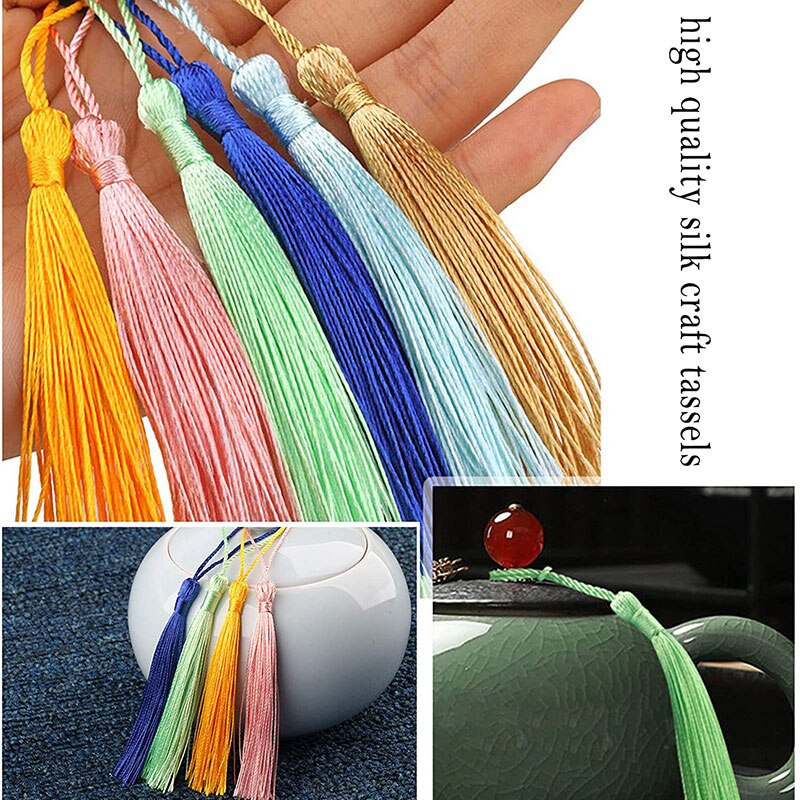 100 tk/pakk siidist tutid narmastega rippuvad naastutid kardinad õmblemiseks kaunistused tarvikud tutt DIY kodu käsitöökaunistused