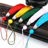 5-10 ks farebných korálkových hodvábnych strapcov, DIY kľúčenky, odevy, dekorácie, doplnky, prívesky, dámska taška na telefón, zliatinová šnúrka, strapce, strapce