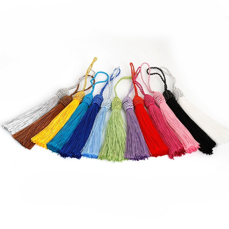 Cercei cu ciucuri de 9 cm pentru femei, ciucuri decorative din mătase pentru perdele, articole de îmbrăcăminte, bijuterii, materiale pentru descoperiri, 10 buc/lot