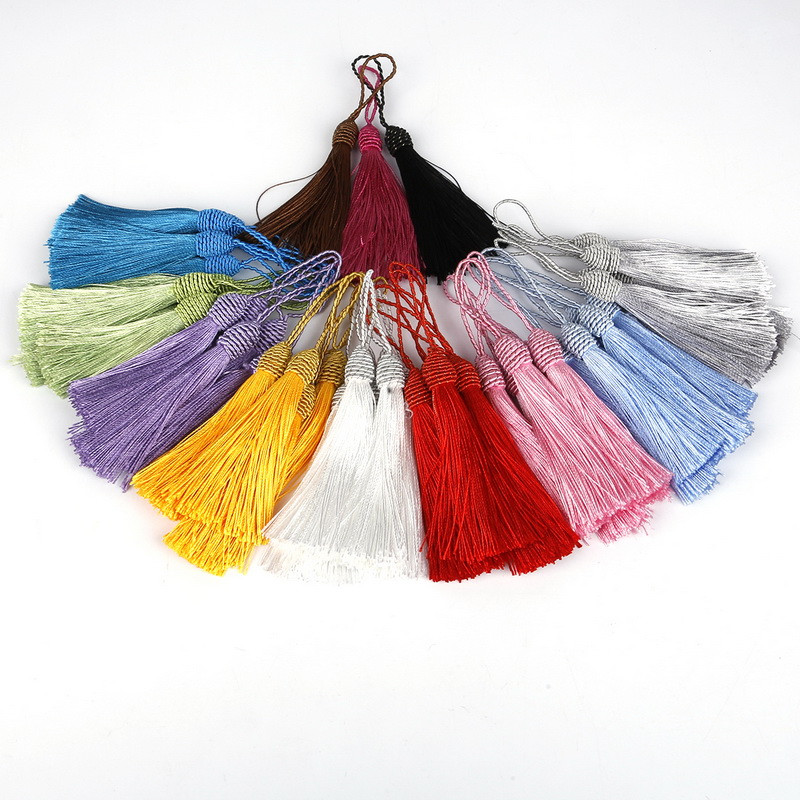 Cercei cu ciucuri de 9 cm pentru femei, ciucuri decorative din mătase pentru perdele, articole de îmbrăcăminte, bijuterii, materiale pentru descoperiri, 10 buc/lot