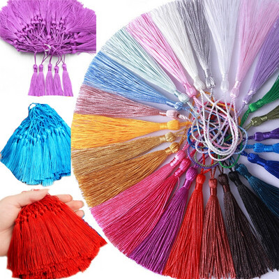 20Pcs 13cm/5 Inch Silky Tassels Soft Craft Mini Tassels Fringe Trim for Sewing Jewelry Making DIY Gift Tag Projects Bookmarks