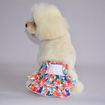 Женско домашно куче Кученце Пелена Сладки панталони с щампи на цветя Физиологични санитарни къси регулируеми гащички Пелена Многократно бельо