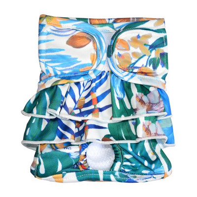 Femeie de companie câine cățeluș scutec drăguț cu imprimeu floral pantaloni fiziologici sanitari scurti chiloți reglabili scutece lenjerie reutilizabilă