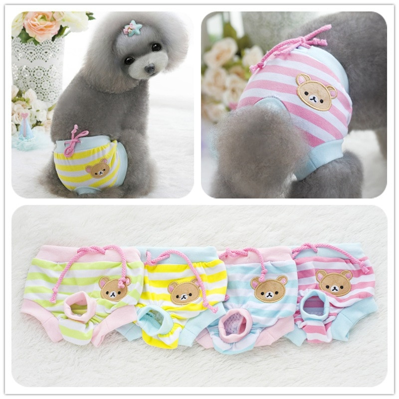 Bavlnené medvedíky, samice, psy, šteňatá, hygienické nohavičky, plienky, spodná bielizeň, hygienické mačacie roztomilé fyziologické nohavičky pre malé domáce zvieratá