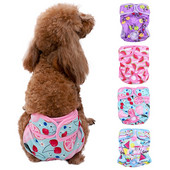 Animale de companie Scutece pentru câini Scutece pentru câini Pantaloni fiziologici sanitari pentru animale de companie Slip scurte lavabile pentru animale de companie Scutece Lenjerie de corp pentru menstruație