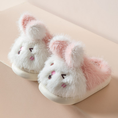 Stylish rabbit applique slippers for girls