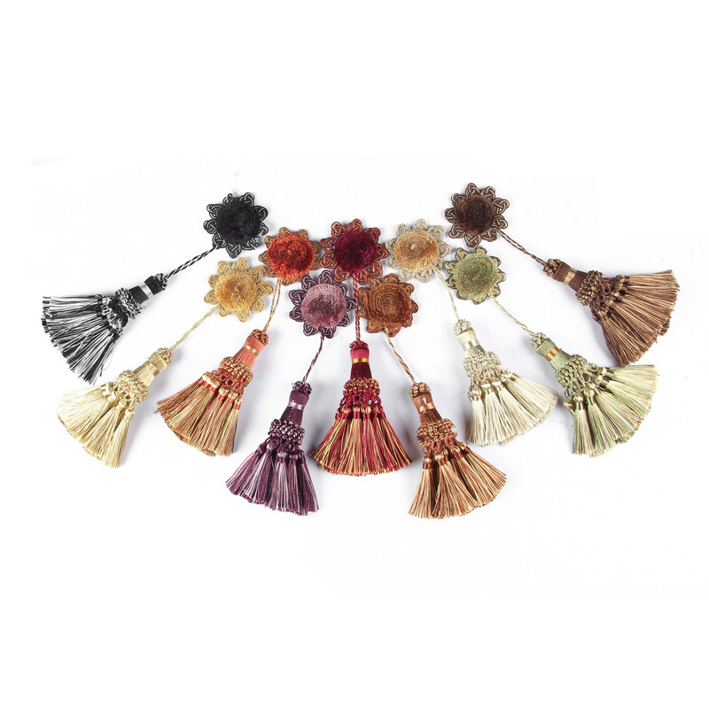 1 gabalas gėlių kutai Kabantys pakabukas dekoravimas kutais Maži kutai kraštų pynimas kabantis rutulinis užuolaidos priedas Raktų kutas